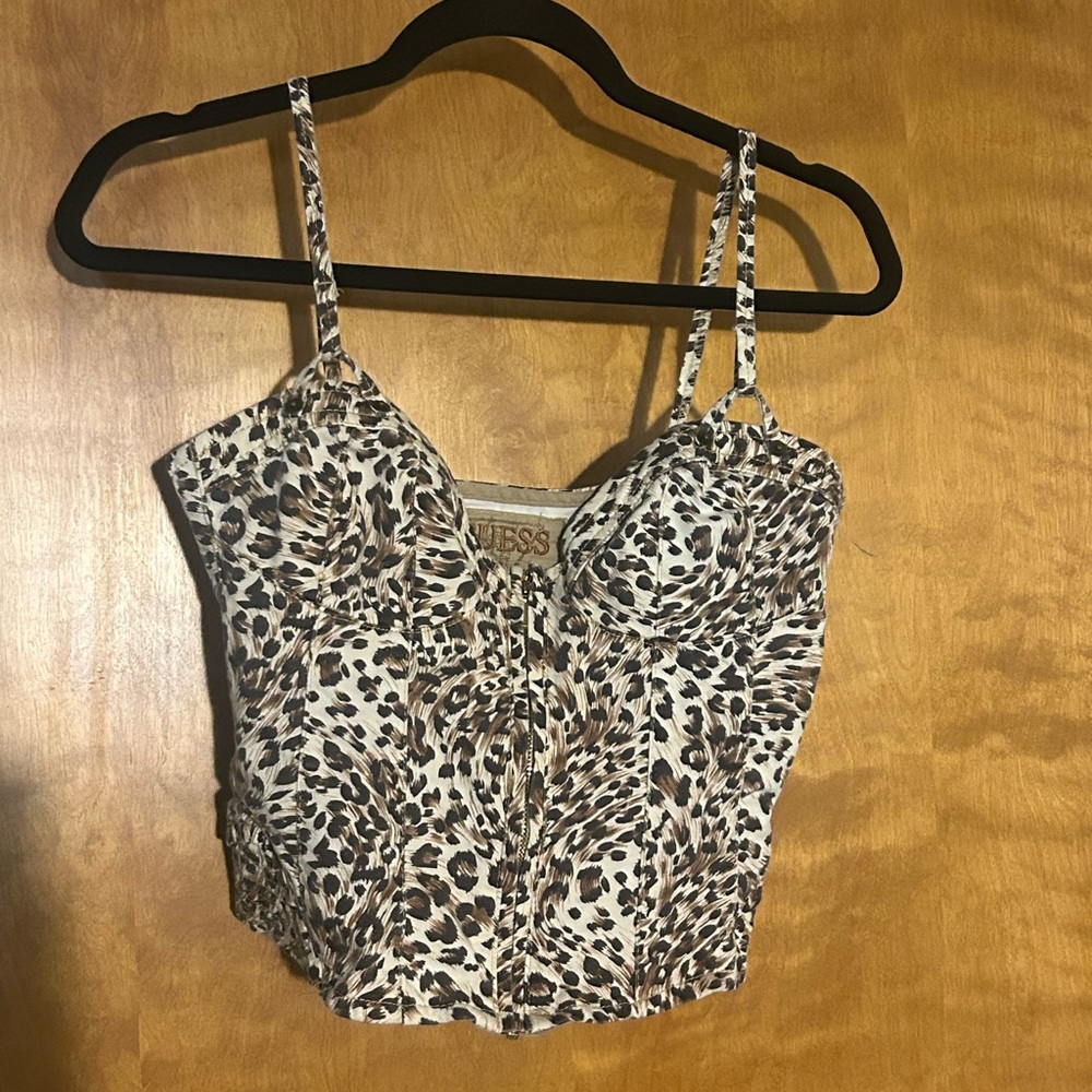 Guess Premium Beige and Animal Print Jacket